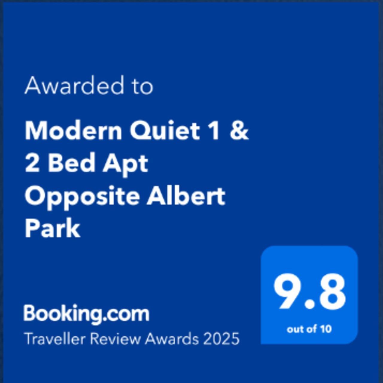 Modern Quiet 1 & 2 Bed Apt Opposite Albert Park ملبورن المظهر الخارجي الصورة